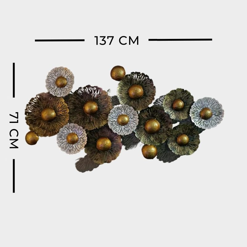 GOLDEN WHITE GLANCE WALL HANGING