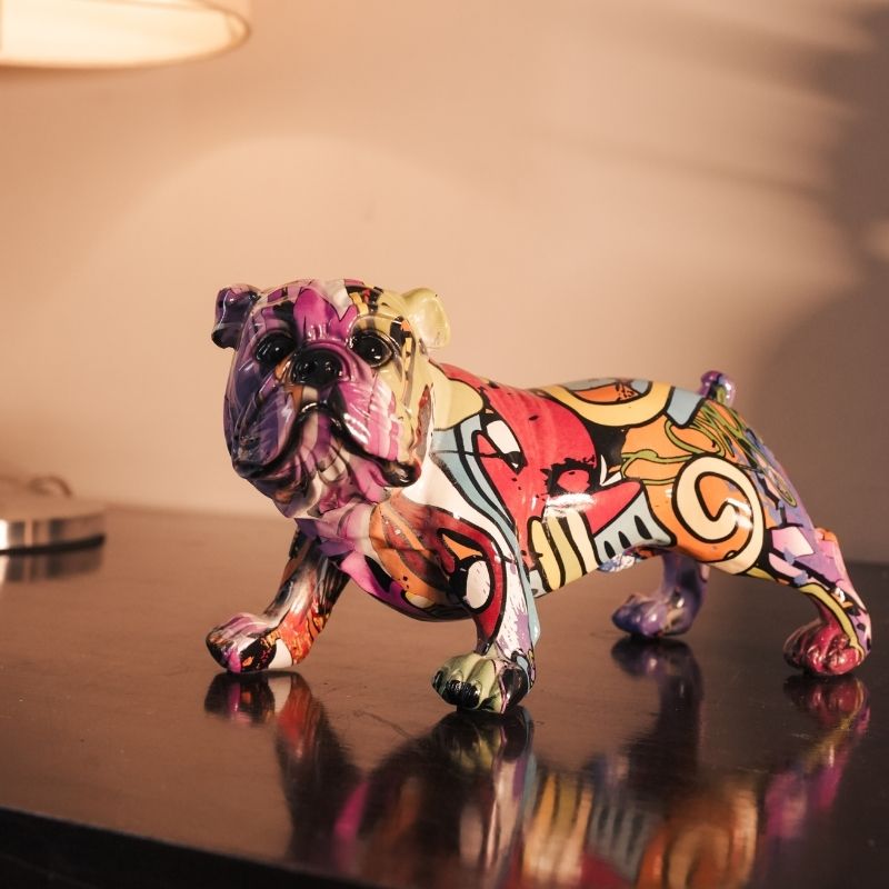 THE MULTICOLOR DOG FIGURINE